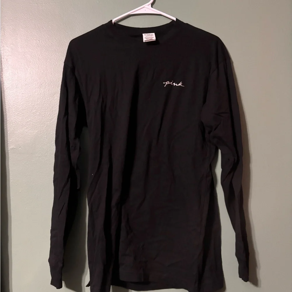 🖤 NWOT PINK Victoria's Secret Long Sleeve Bling Tee 🩶 - Picture 1 of 3